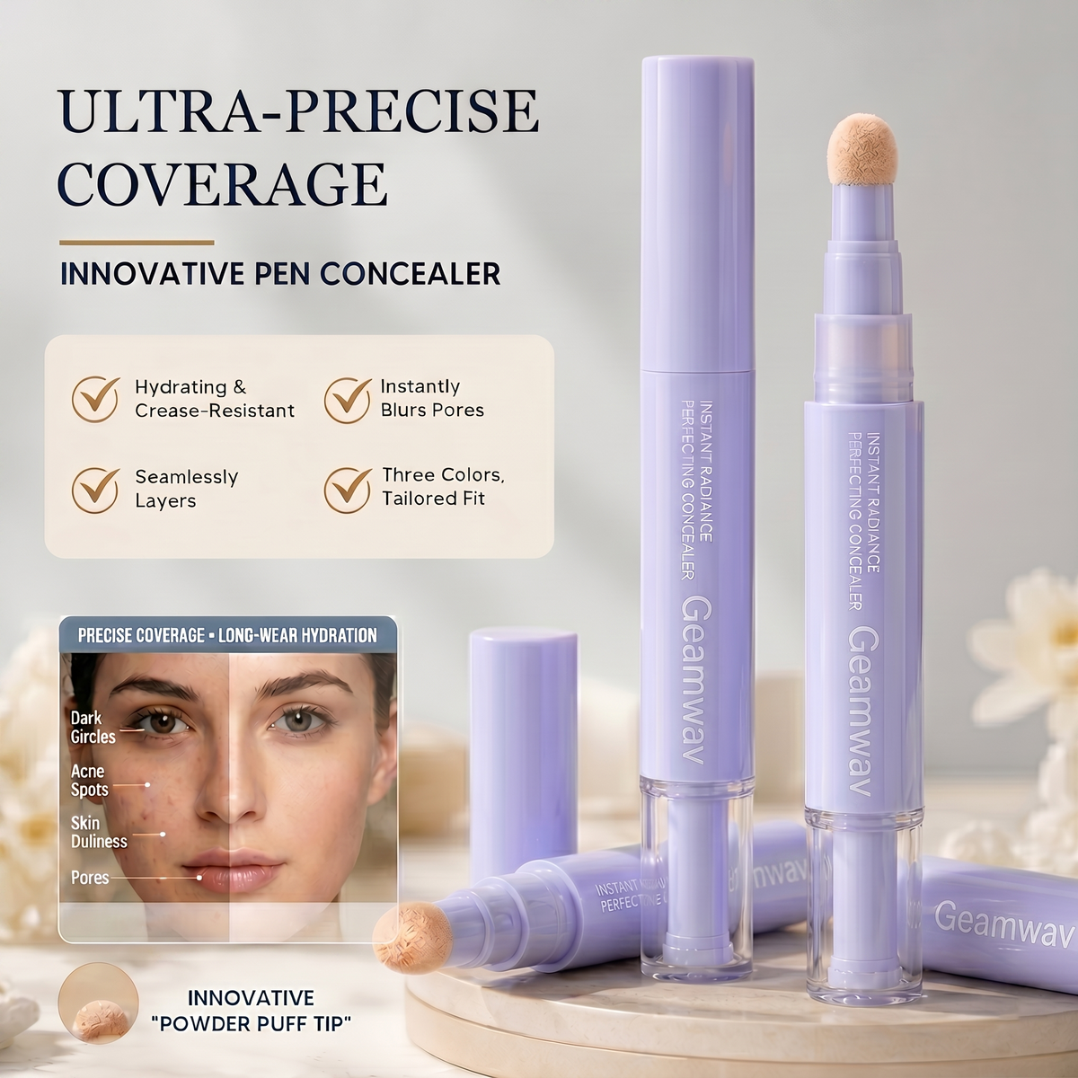 LAST DAY — BUY 1 GET 1 FREE  Concealer Pen – Brightening, Correcting & Long-Lasting Coverage